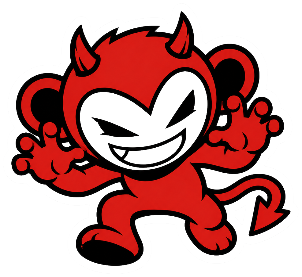 Pulse devil monkey mascot